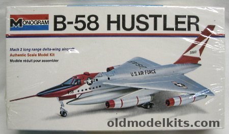 Monogram 1/121 Convair B-58 Hustler - White Box Issue, 6821 plastic model kit